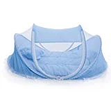 3pcs Tente Moustiquaire Bébé Pliant Matelas et Oreiller pr Lit de Bébé Rose/Bleu - Bleu, /