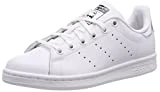 adidas AQ6272 Stan Smith J, Basket Mixte Enfant - Blanc (White Ftwwht/Metsil/Ftwwht) - 38 EU