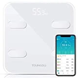 YOUNGDO Pèse Personne Impédancemètre, Impedancemetre avec 19 Données Corporelles (BMI/BFR/Muscle/Eau/Graisse Corporelle/Masse osseuse/BMR etc), Balance Impedancemetre 8 Utilisateurs