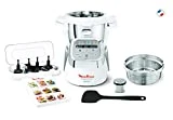 Moulinex HF806E10 Robot Cuiseur Multifonction Companion XL 12 Programmes automatiques 6 Accessoires Inclus Capacité jusqu'à 10 Personnes 1 Million de menus 1550W