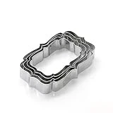 Da.Wa Lot de 4 Emporte Piece pour Noel Decoupoir Patisserie Décoration de Gâteaux - De la Dentelle - Style 6