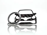 BlackStuff Porte-Clés En Fibre De Carbone Compatible Avec Clio IV Sport RS 2012-2019 Voiture