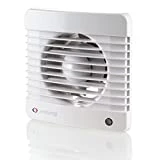 Évents 100 125070 Mth K 100 mm silencieux d'une salle de bain ventilateur d'extraction d'air avec détecteur d'humidité Minuteur - Blanc brillant