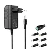 HKY GS Certifié 12V 2A 1A Universel Chargeur Alimentation Adaptateur pour 2835/5050 LED Guirlande, lecteur DVD, ordinateur portable, FritzBox, Speedport, Routeur WLAN, imprimante, Écrans LCD