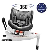 Siege Auto Pivotant 0-18kg, 360°, Isofix, Groupe 0+/1, Norme ECE R44/4 (Sécurité Maximale pour Votre Enfant) - Siege Auto 0+ 1, Inclinable, Rotatif avec Réhausseur - Sieges Autos Bebe et Enfant