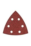 Wolfcraft 1850100 25 Patins Auto-agrippantes Delta 95 Mm, Perforés, Corindon Grains 40