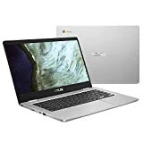 Asus Chromebook C423NA-BZ0027 14' Argent (Intel Celeron, 4 Go de RAM, EMMC 64 Go) Clavier AZERTY Français