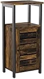 VASAGLE Meuble de Rangement, Armoire de Rangement, Style Industriel, Table d'appoint, Bout de canapé, pour Salon, Chambre, Couloir, 37 x 30 x 81 cm, Vintage LSC34BX