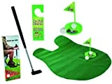 Relaxdays Mini-Golf de Toilettes Mini-Golf pour Toilettes Set Jeu de Golf Set pour la Salle de Bain 6 pièces