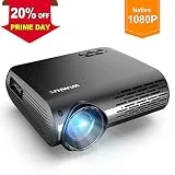 Vidéoprojecteur, WiMiUS 5000 Lumens Vidéo Projecteur Full HD 1920x1080P Natif Rétroprojecteur Supporte 4K avec Réglage Digital 70,000 Heures Projecteur LED pour Home Cinéma & Présentation d'affaires