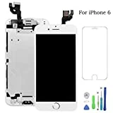 Ecran LCD Vitre Tactile Complet sur Châssis pour iPhone 6 Blanc avec Outils Bouton Home Écouteur Interne Caméra De Face Tout Assemblé