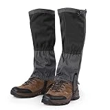 Tbest Guêtres de Randonnée Étanche Outdoor, Randonnée en Plein air imperméable Escalade Chasse Guêtres Jambières pour VTT, Escalade Randonnée(Noir)