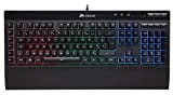 Corsair K55 Clavier Gaming (Rétro-Éclairage RGB Multicolore, AZERTY) Noir
