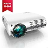 Vidéoprojecteur, YABER 5500 Lumens Video Projecteur Full HD 1080P (1920 x 1080) Retroprojecteur avec Réglage Trapézoïdal 4D, Soutien 4K, Projecteur LED Compatible VGA HDMI AV USB pour Home Cinéma