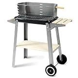 WOLTU CPZ8116sz Barbecue au Charbon avec Roues Mobiles Taille 83 x 87 x 45 cm (L x H x L),Noir