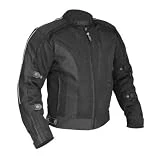 Veste de Moto d'été en Cordura/Mesh Chicane - imperméable/Renforts CE - Noir - L