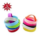 Green House 12 x Bracelet Silicone Blank Wristband Multicolore