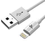 Rampow RAMPOW01 [MFI certifié Apple] Câble Lightning vers USB avec Connecteur Ultra Résistant en Aluminium - Chargeur iPhone - Blanc 1m/3.3ft