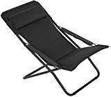 Lafuma Chaise longue, Pliable et réglable, Transabed, Air Comfort, Couleur: Acier, LFM2853-6135