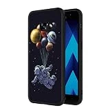 ZhuoFan Coque Samsung Galaxy A5 2017, Etui en Silicone Noir avec Motif 3D Fun Fantaisie Dessin Antichoc Souple TPU Housse de Protection Case Cover Bumper Coque pour Téléphone SamsungA5, Espace 2