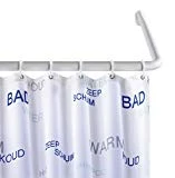 Wenko 19216100 Barre d'angle Universelle Épais 25 mm Blanc Dimernsions 80 x 80 90 x 90 cm