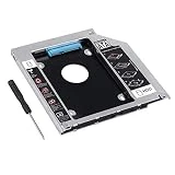 Proster Lecteur de Disque Dur Interne 2.5'/ 9.5mm SATA Adaptateur Caddy Plateau Support de Mémoires Interne SSD HDD pour Apple MacBook Pro Unibody 13 15 17 SuperDrive Lecteur DVD
