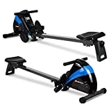 Hop-Sport Rameur HS-030R Boost Machine à Ramer équipée de l'ordinateur Bleu/Noir