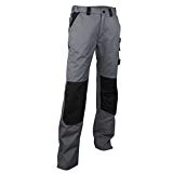 LMA 130300 PLOMB Pantalon avec Poches Genouillères, Gris/Noir, Taille 40