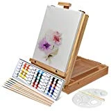 Artina set de peinture complet acrylique Florenz de 27pieces idéal pour les loisirs - Chevalet de table + accessoires