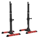 ISE Cage de Squat Supports de Squat Réglable Squat Rack avec Barres de Support Charge Max.200 KG,SY-RK1001
