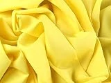 Soft Touch Polyester Crêpe Tissu Robe jaune - par mètre