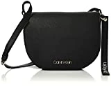 Calvin Klein Jeans Neat Medium Saddle Bag, Sacs bandoulière femme, Noir (Black), 5x20x25 cm (B x H T)