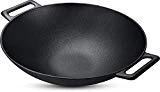 Wok en fonte | Poêle à Wok en Fonte | 30.5 cm - par Utopia Kitchen
