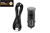 Bike et Chargeur de Voiture Micro USB Données Câble de synchronisation pour GPS TomTom Sat Nav - Go, Go Live, One Series, Pro, Rider, Start, Via, XL, XXL et tous les appareils micro USB