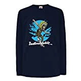 T-Shirt pour Enfants avec des Manches Longues Indicredable - Conception de Planche à roulettes, pour Les Patineurs Professionnels Seulement (5-6 Years Bleu Multicolore)