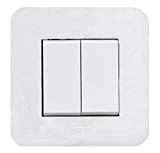 Legrand LEG99692 Interrupteur ou va et vient double mosaic complet 10 Ampères, Blanc