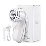 Rasoir Electrique Anti-Bouloches/Peluches Bichiro avec port USB, Modèle de Rasoir Electrique Anti-Bouloches Amélioré 2018 pour Vêtements, Pulls, Meubles, Laine, Tapis (Blanc)