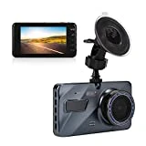 FREESOO Caméra de Voiture 4' 1080P FHD 170 ° Grand Angle avec G-Capteur WDR Moniteur de Stationnement Voiture Enregistreur de Conduite Vision Nocturne Enregistrement en Boucle Détection de Mouvement