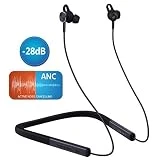 MYCARBON V5.0 Ecouteur Bluetooth sans Fil Oreillette Bluetooth Réduction de Bruit Active -28dB Autonomie 13h Conception Tour de Cou et Magnétique Casque Intra-auriculaire pour iPhone Samsung Huawei