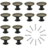 Boutons de Porte Lot de 12 Boutons de Tiroir 30mm Vintage Laiton Poignées Boutons de Meuble de Meuble pour Placards de Cuisine
