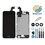 Mobilevie Ecran LCD Retina + Vitre Tactile Tout Assemblé Complet sur châssis pour Iphone 5s Noir + Outils