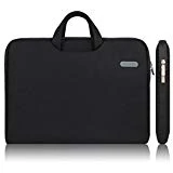 ARVOK 17 17.3 Pouces Housse avec Poignée pour Ordinateur Portable Sacoche Pochette PC en Toile de Protection Ordinateur pour Macbook Pro Retina/ASUS/Dell/HP/Lenovo/Tashiba/Sony - Noir