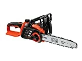 BLACK+DECKER GKC3630LB-XJ Tronçonneuse sans fil - Sans batterie - Vitesse de chaine : 5 m/s - Griffe 5 dents - Réservoir de 110 ml transparent, 550W, 36V, Noir, Orange, 30 cm