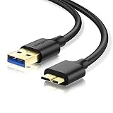 UGREEN Câble USB 3.0 Mâle A vers Micro B Câble Disque Dur Compatible avec USB 3.0 Boîtier Disque Dur Western Digital My Passport Elements My Book Toshiba Canvio Basics Seagate Maxtor (0,5 M)
