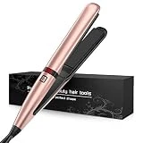 Lisseur Cheveux Fer à Lisser Professionnel, Plaques Céramique Avancée, Fonction Multi-voltage à Chauffe Rapide à Larges Plaques avec Ecran LCD, Température Réglable de 160℃-230℃