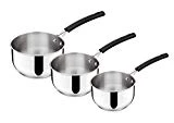 Lagostina 012895600003 Tempra Série de 3 Casseroles Inox