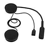 Qiilu Casque de Moto Casque Bluetooth Mains Libres Casque Appel écouteur Microphone