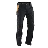 LMA 1247 NACELLE Pantalon Tissu Canvas, Noir/Camel, Taille 40