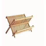 CHUFANG Porte-Drainage de Vaisselle, Bambou, Étendoir, 20 Case
