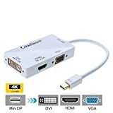 CableDeconn Mini DisplayPort (Thunderbolt) à HDMI/DVI/VGA mâle à femelle 3 en 1 adaptateur câble Convertisseur DisplayPort 1.2 permet complet 4 K x 2 K résolution stéréo 3D Beyond Full HD